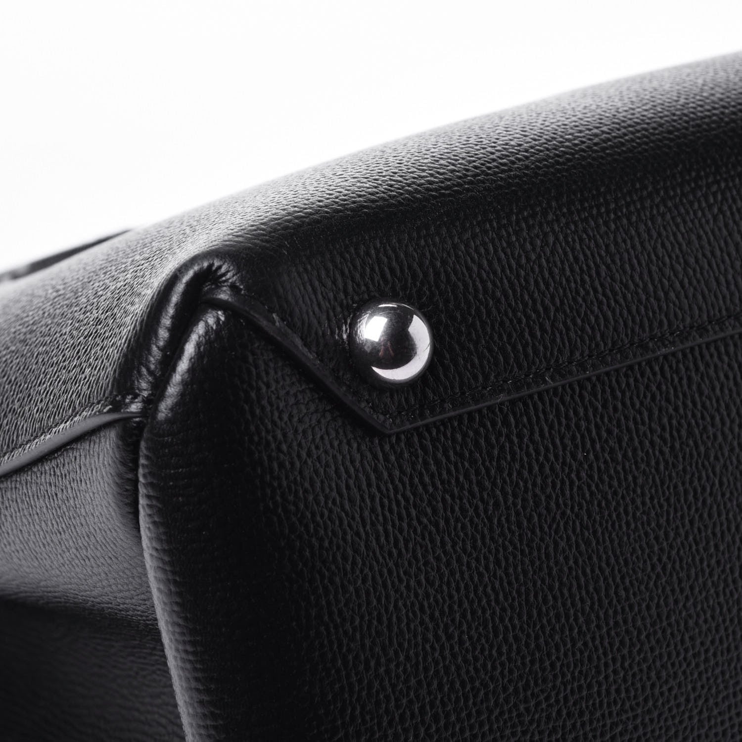 Burberry Derby Calfskin House Check Medium Banner Tote Black 11 of 16