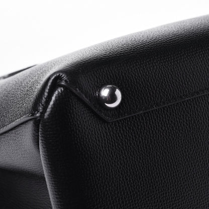 Burberry Derby Calfskin House Check Medium Banner Tote Black 11 of 16