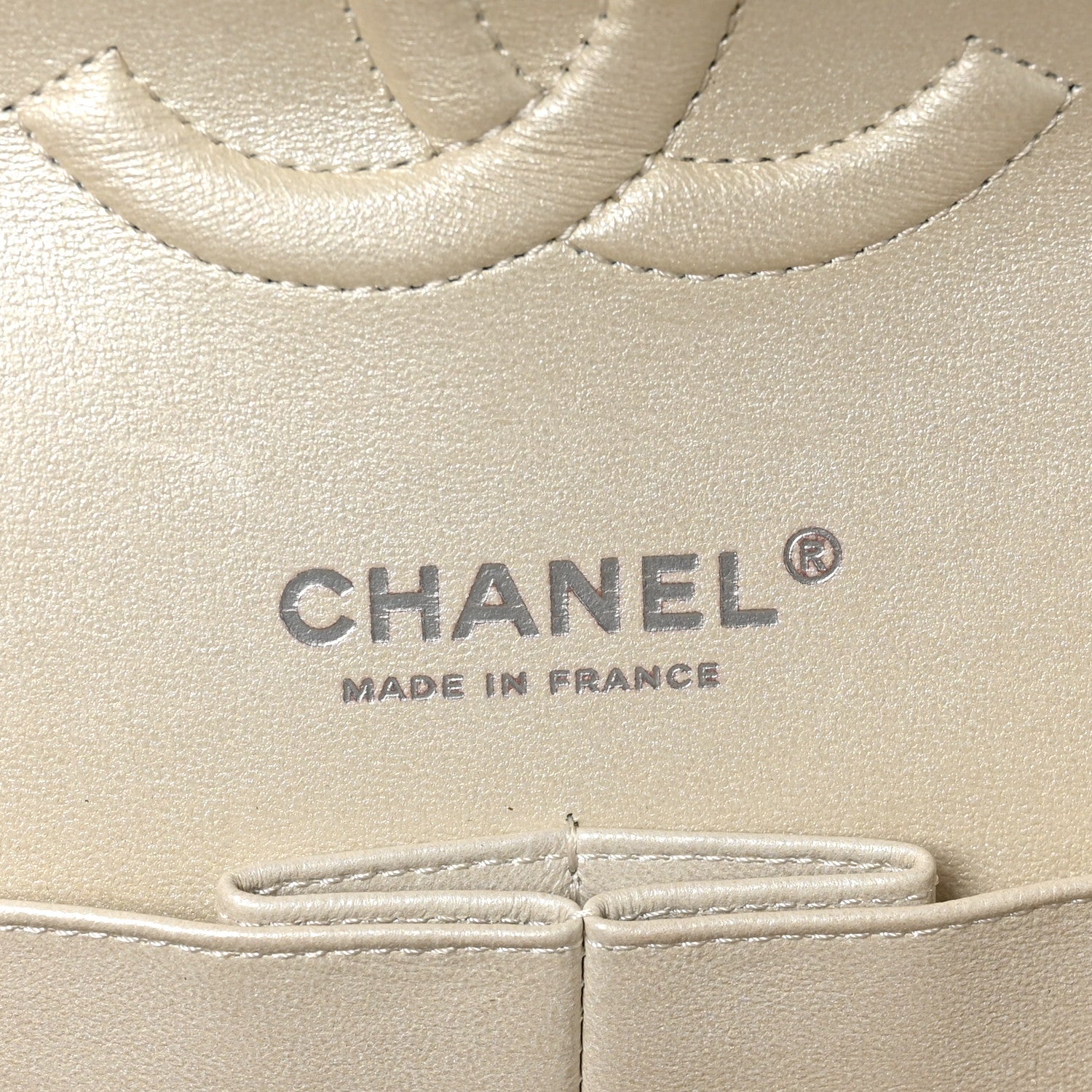 Chanel Metallic Goatskin Quilted Ombre Medium Double Flap Grey Green 7 of 10