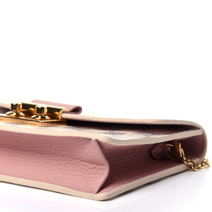 Louis Vuitton Damier Azur Croisette Chain Wallet Rose Ballerine 7 of 11