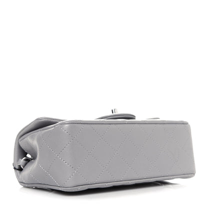 Chanel Lambskin Quilted Mini Rectangular Flap Grey 3 of 11