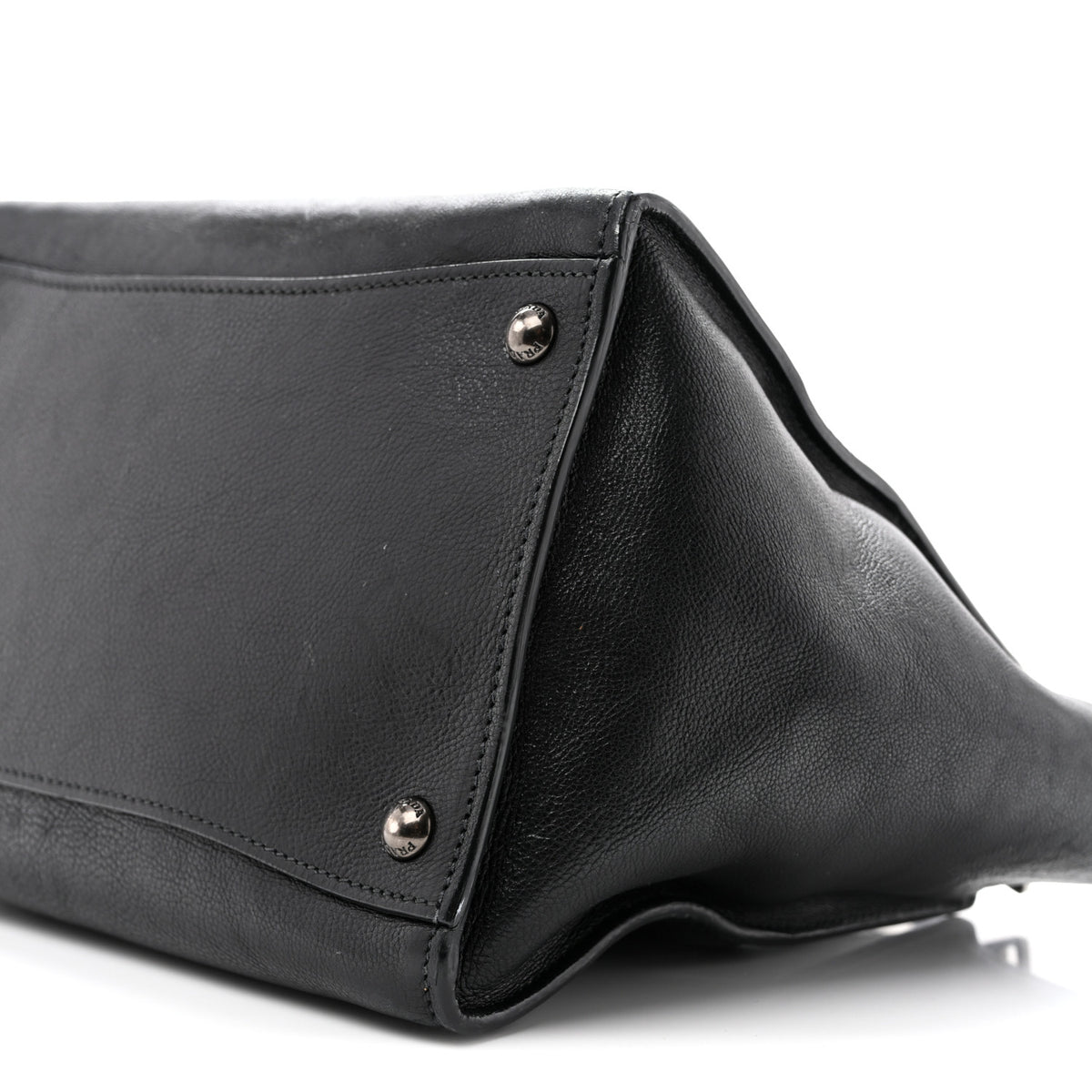 Prada Glace Calf Twin Pocket Tote Black 16 of 25