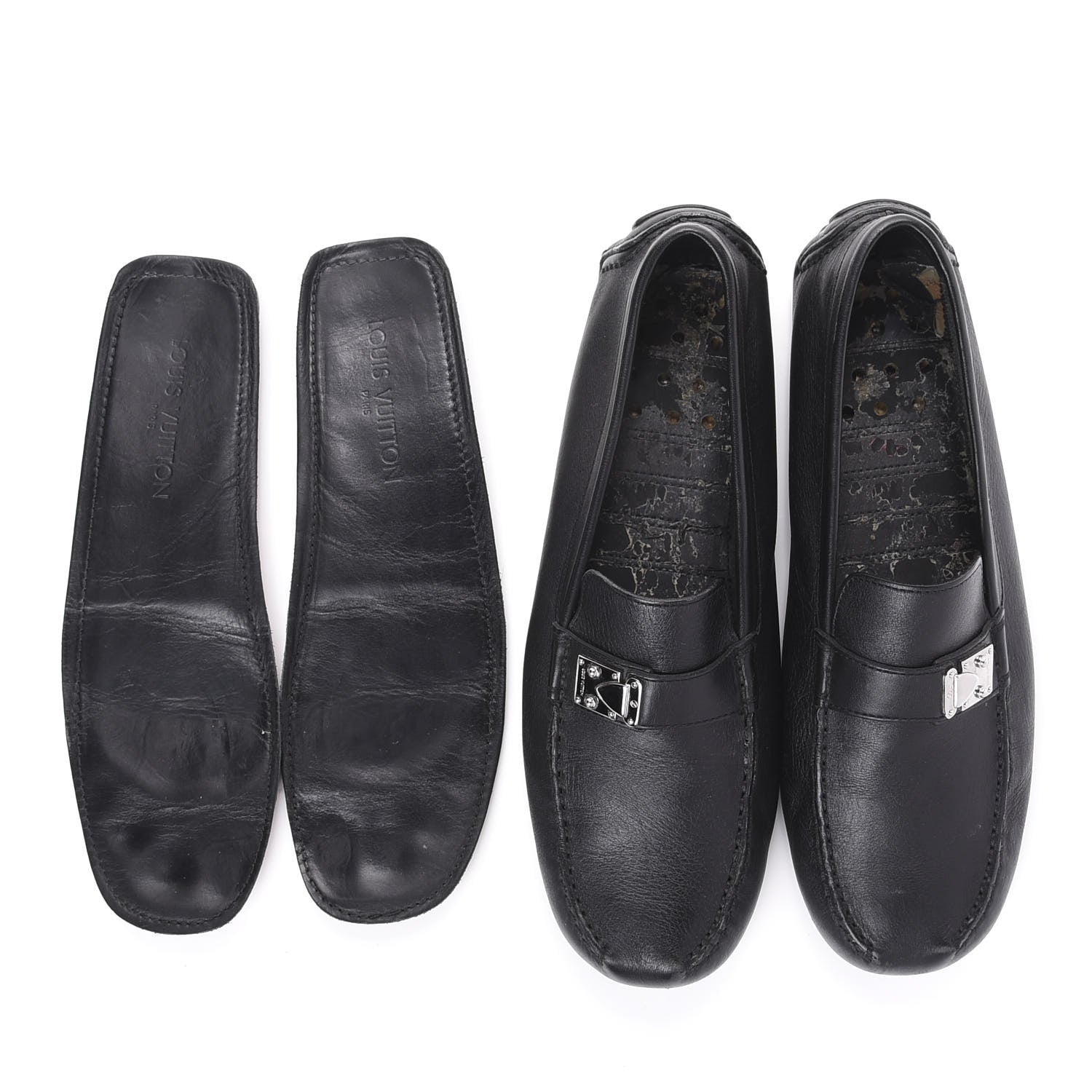 Louis Vuitton Calfskin Racetrack Moccasin Loafers 10.5 Black 16 of 16