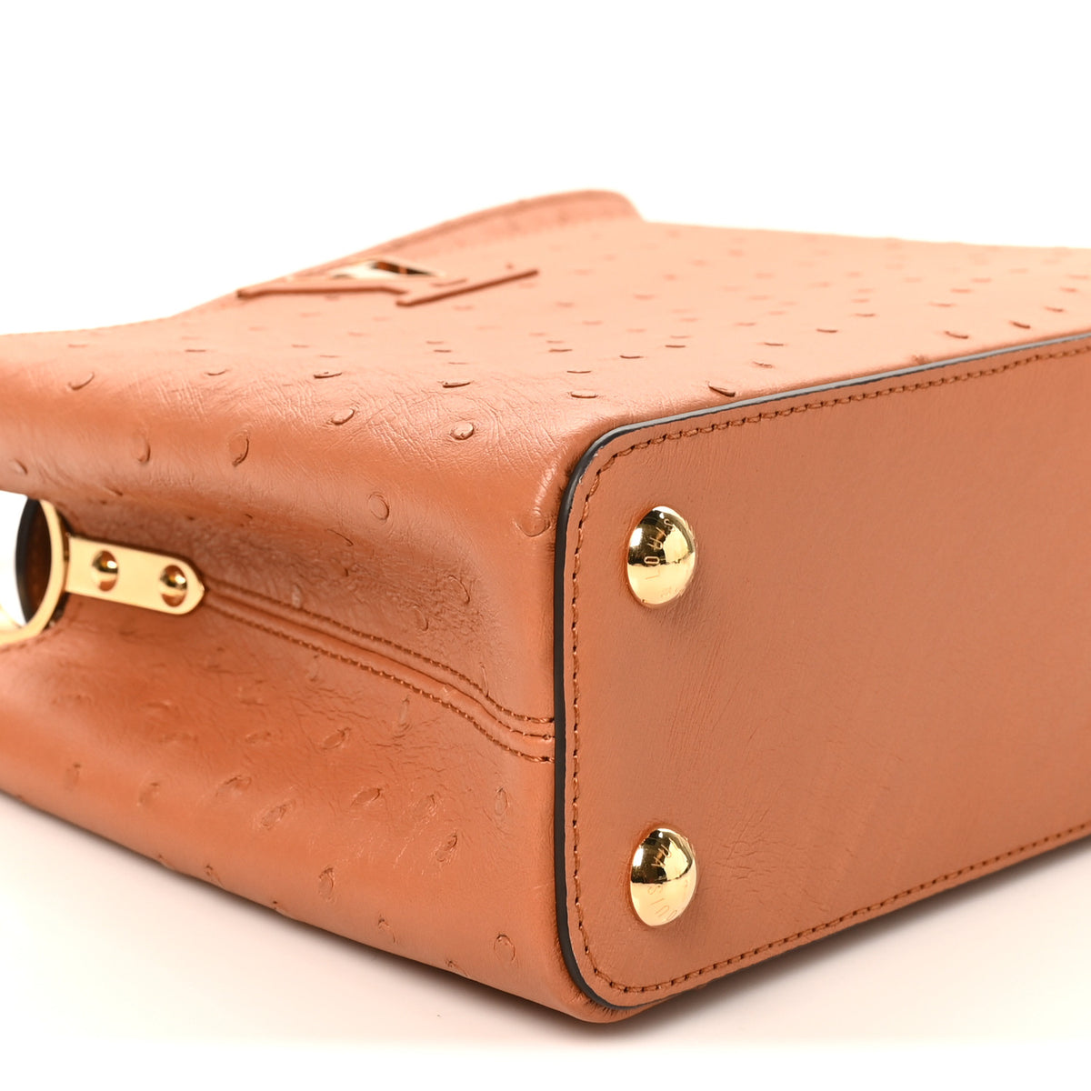 Ostrich Capucines BB Cognac