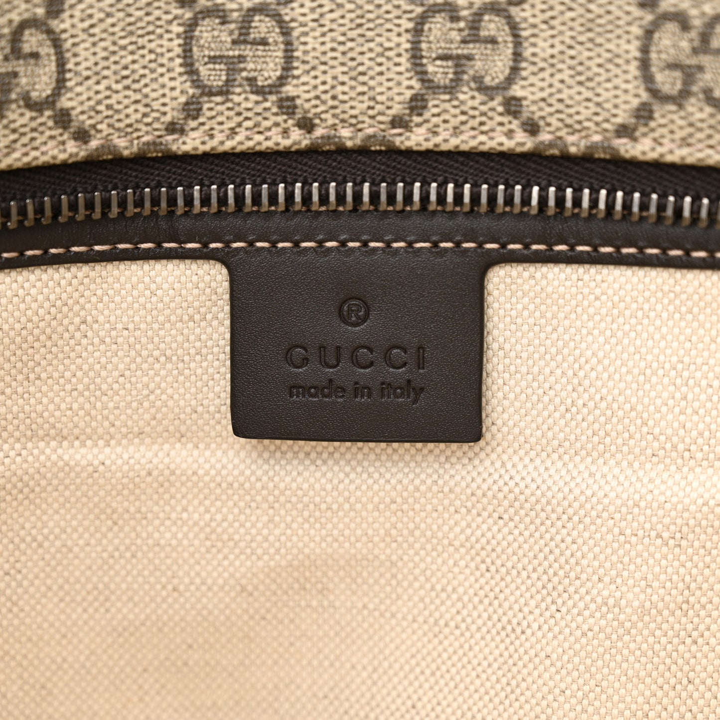 GG Supreme Monogram Small Joy Tote Dark Brown