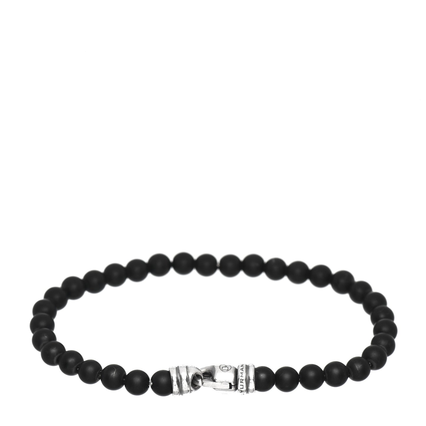 Sterling Silver Black Onyx 6mm Spiritual Beads Bracelet