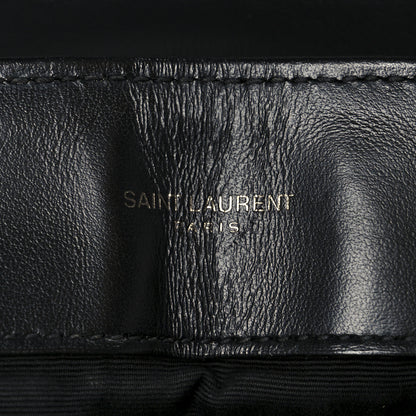 Saint Laurent Calfskin Y Quilted Monogram Monochrome Medium Loulou Chain Satchel Black 7 of 11