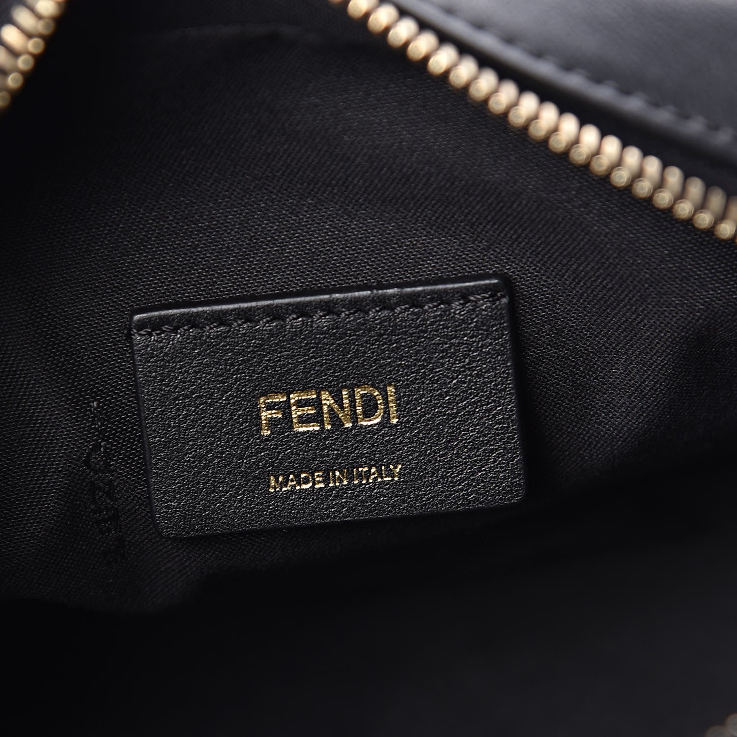 Fendi Vitello Century FF 1974 Embossed Mini Camera Case Black 6 of 11