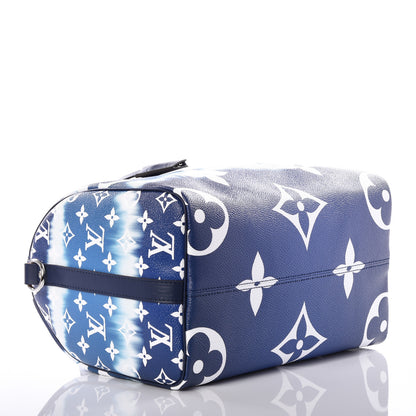 Louis Vuitton Monogram Escale Speedy Bandouliere 30 Blue 3 of 15