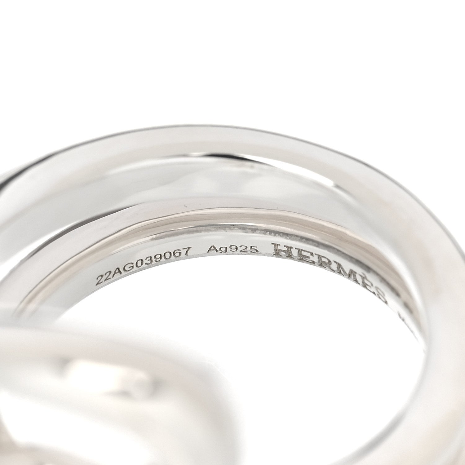 Hermes Sterling Silver Chaine D'Ancre Punk Ring 52 6 4 of 6