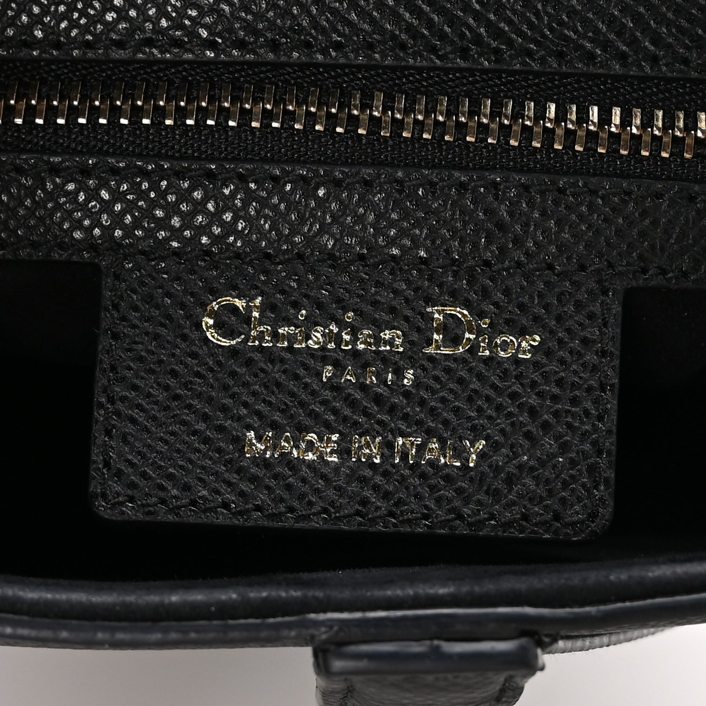 Grained Calfskin Saddle Bag With Strap Black