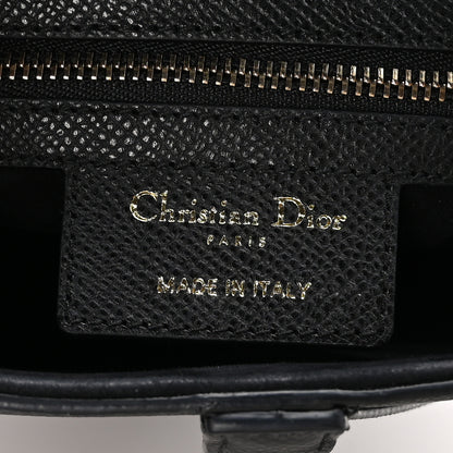 Christian Dior Grained Calfskin Saddle Bag With Strap Black 7 of 10
