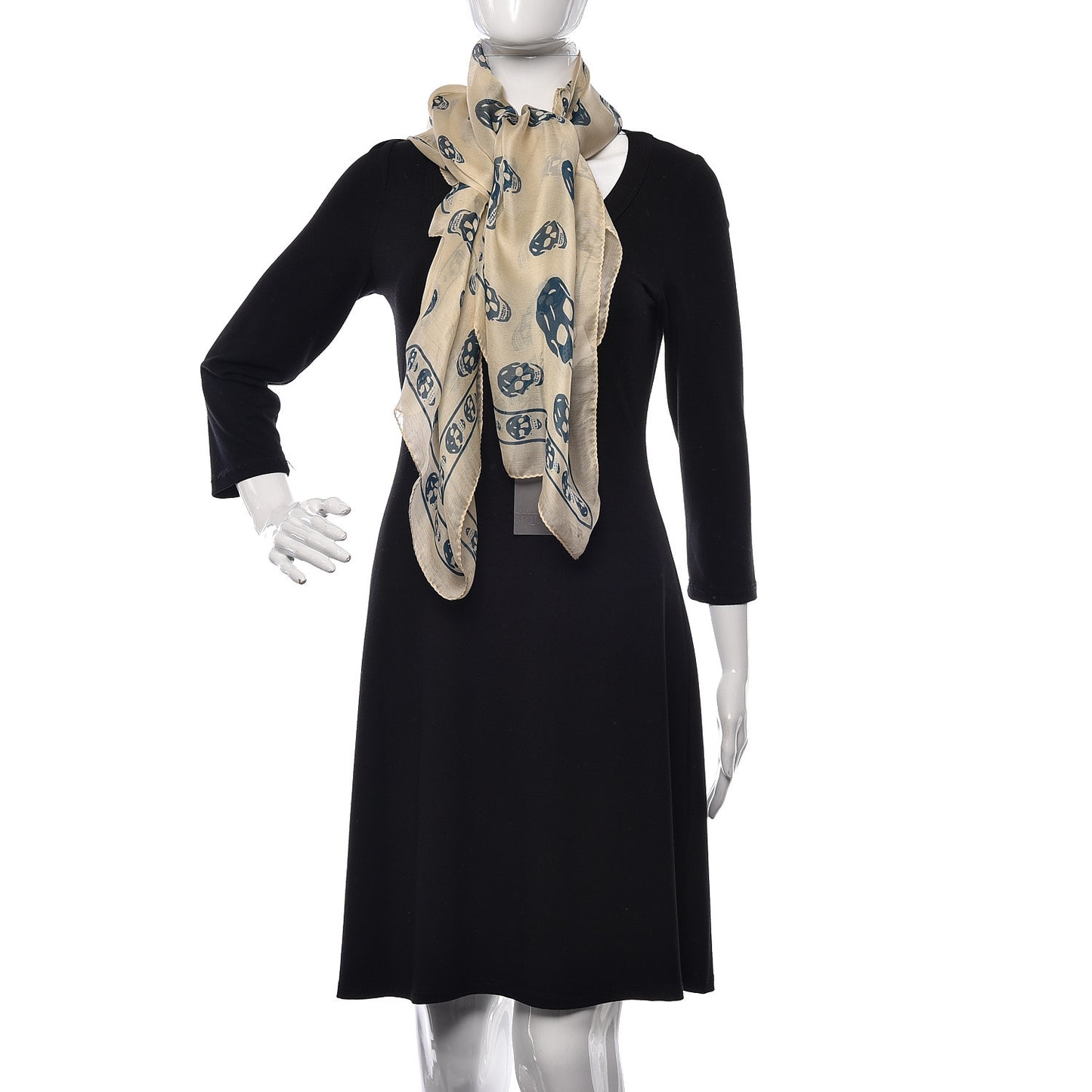 Silk Chiffon Skull Scarf