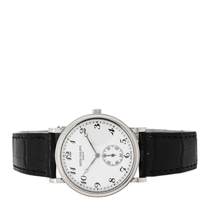 Patek Philippe 18K White Gold Alligator 33mm Calatrava Manual Winding Watch 5022 2 of 5