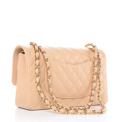 Chanel Caviar Quilted Medium Double Flap Beige 3 of 10
