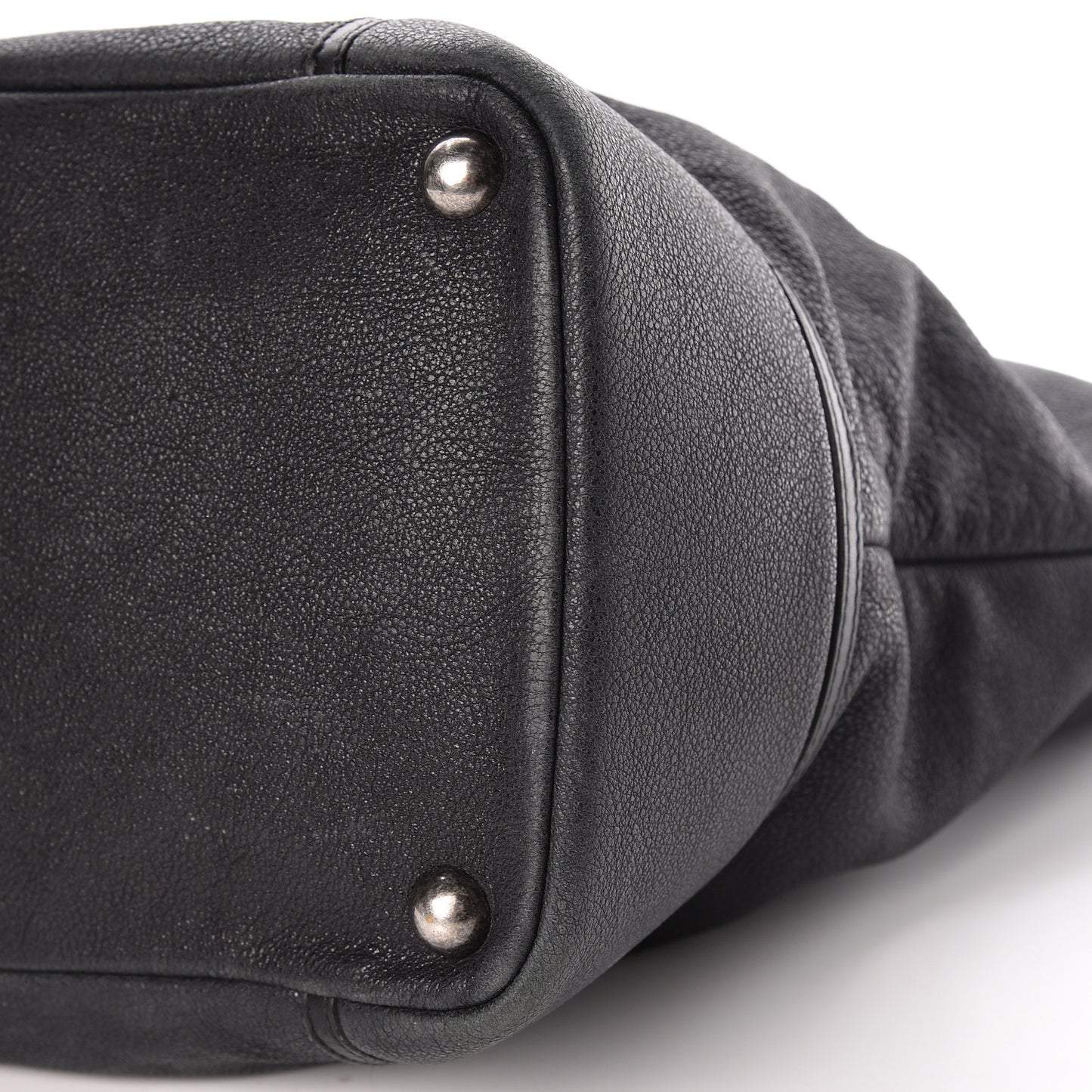 Washed Calfskin Tote Black