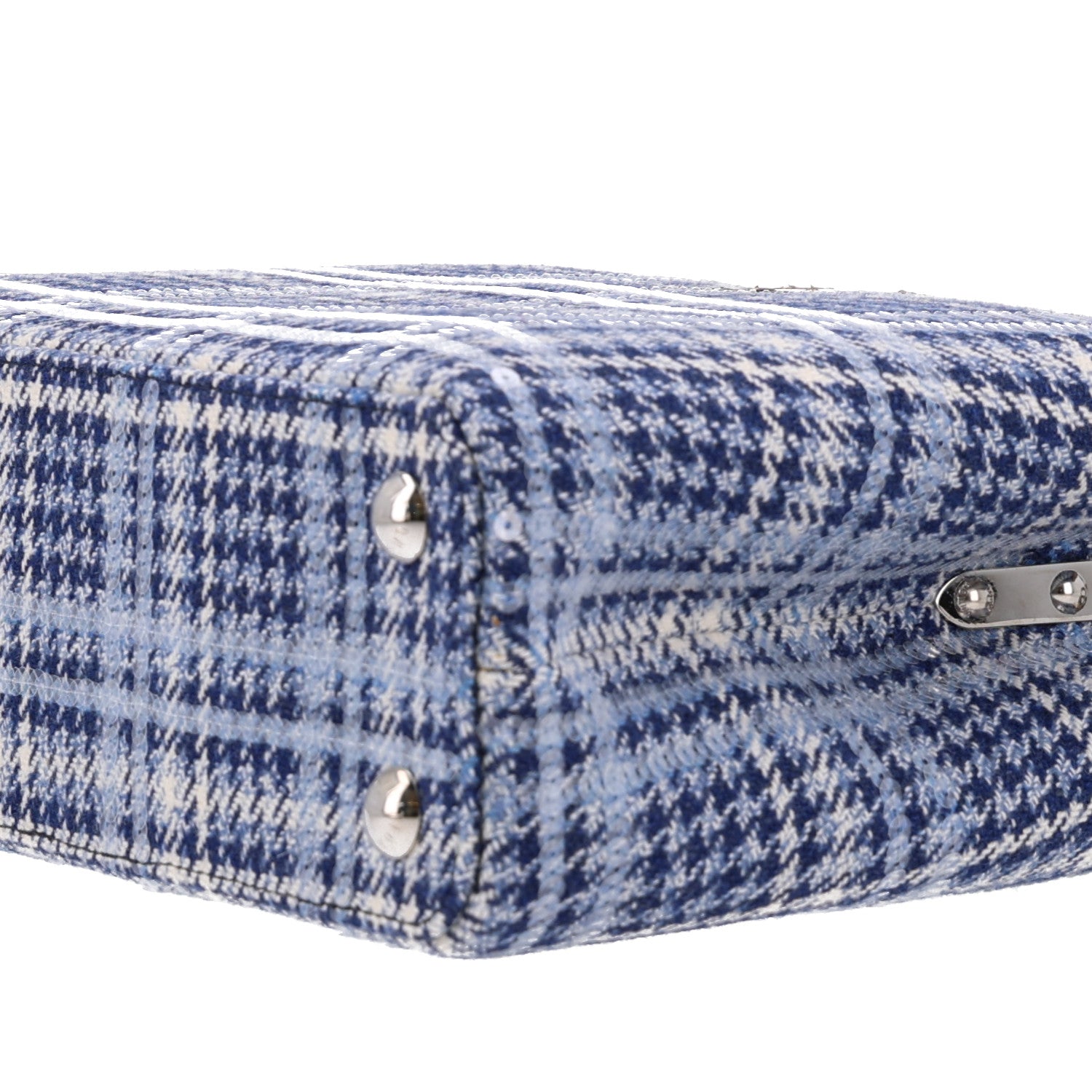 Louis Vuitton Tweed Sequins Snakeskin Capucines BB Blue 9 of 9