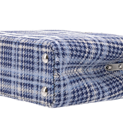 Louis Vuitton Tweed Sequins Snakeskin Capucines BB Blue 9 of 9