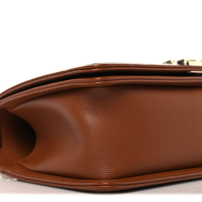 Chanel Caviar Quilted Medium Boy Flap Brown 9 of 10