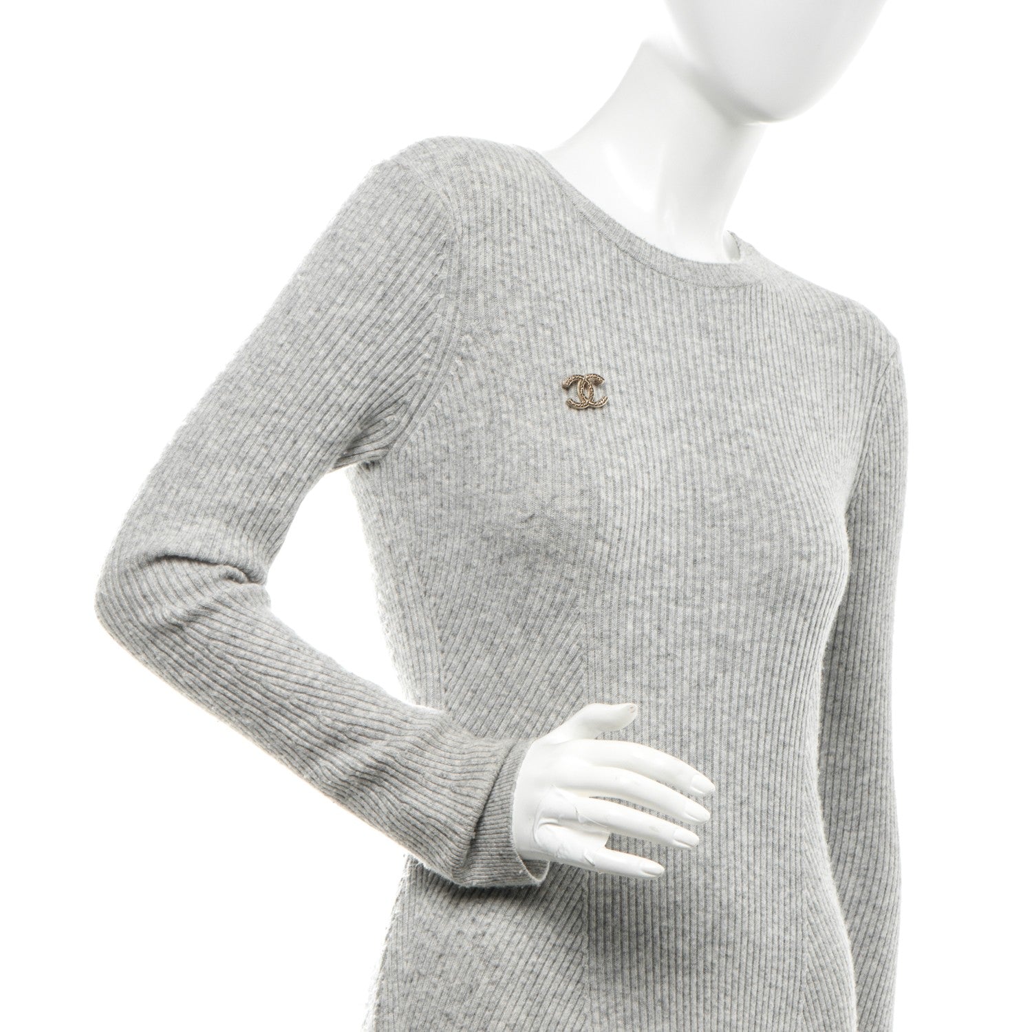 Chanel CC Small Brooch Light Gold 2 of 5