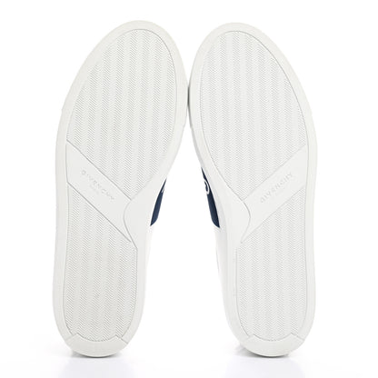 Givenchy Calfskin Band Logo Mens Urban Street Sneakers 41 White Navy 5 of 10