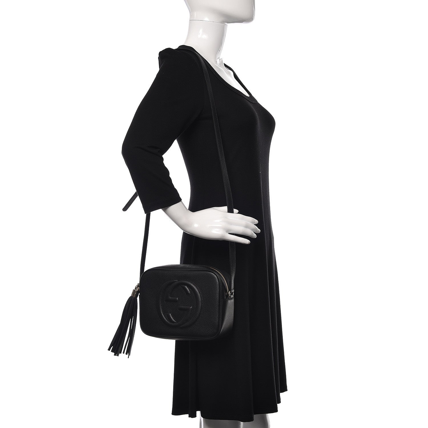 Gucci Pebbled Calfskin Small Soho Disco Bag Black 2 of 11