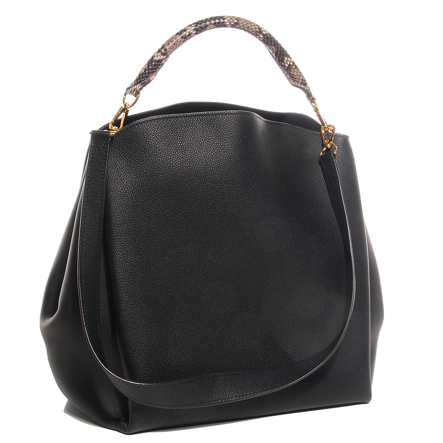 Louis Vuitton Veau Cachemire Python Babylone MM Black 3 of 7