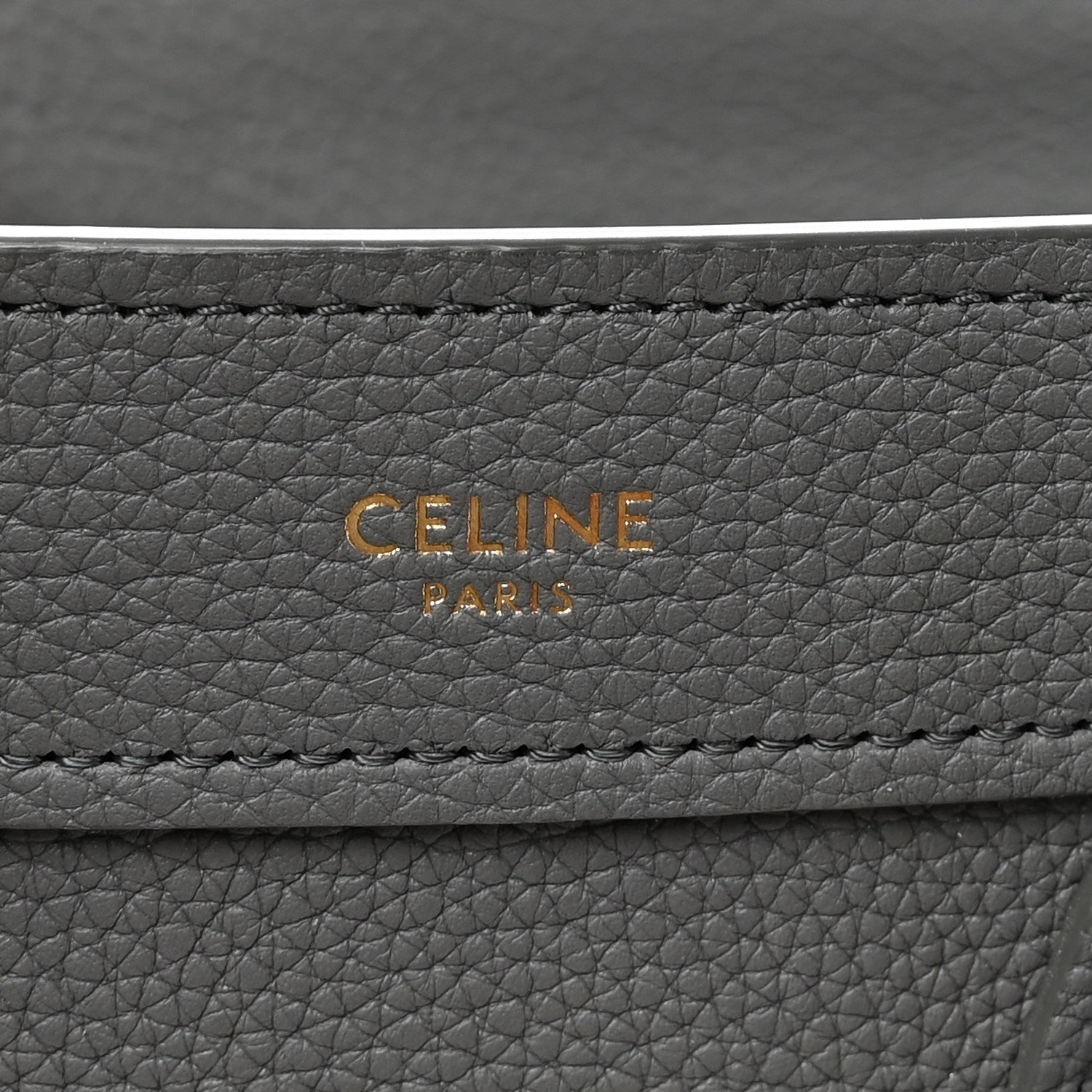 Celine Drummed Calfskin Nano Luggage Kohl 6 of 11