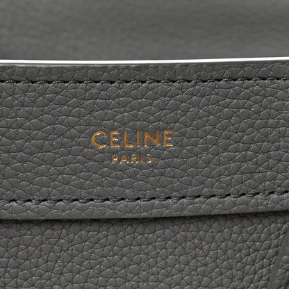 Celine Drummed Calfskin Nano Luggage Kohl 6 of 11