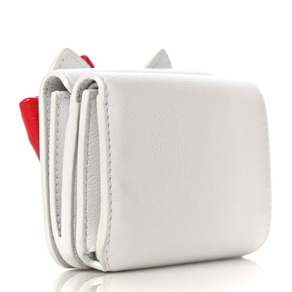 Balenciaga Calfskin Hello Kitty Mini Wallet White 3 of 12