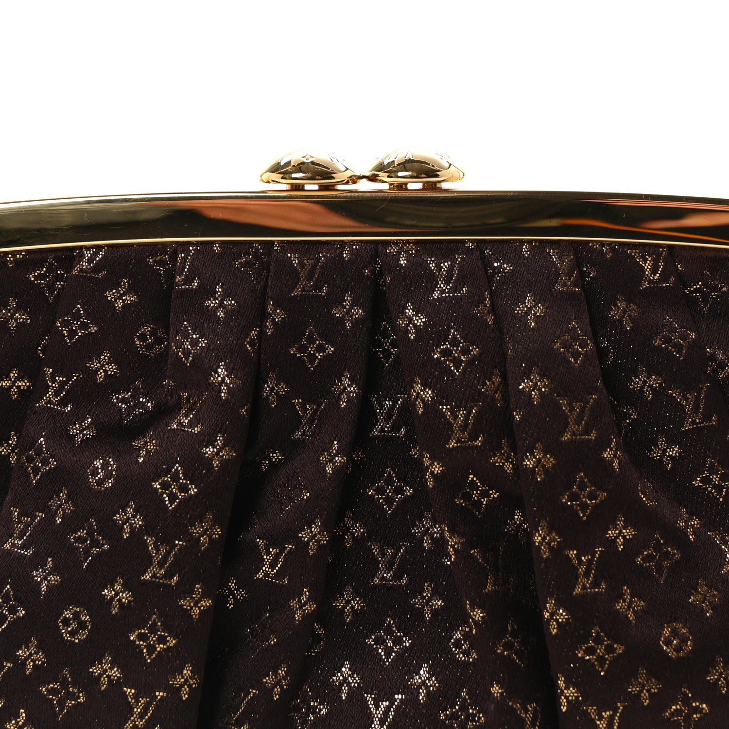 Louis Vuitton Satin Monogram Aumoniere Clutch Brown 7 of 9