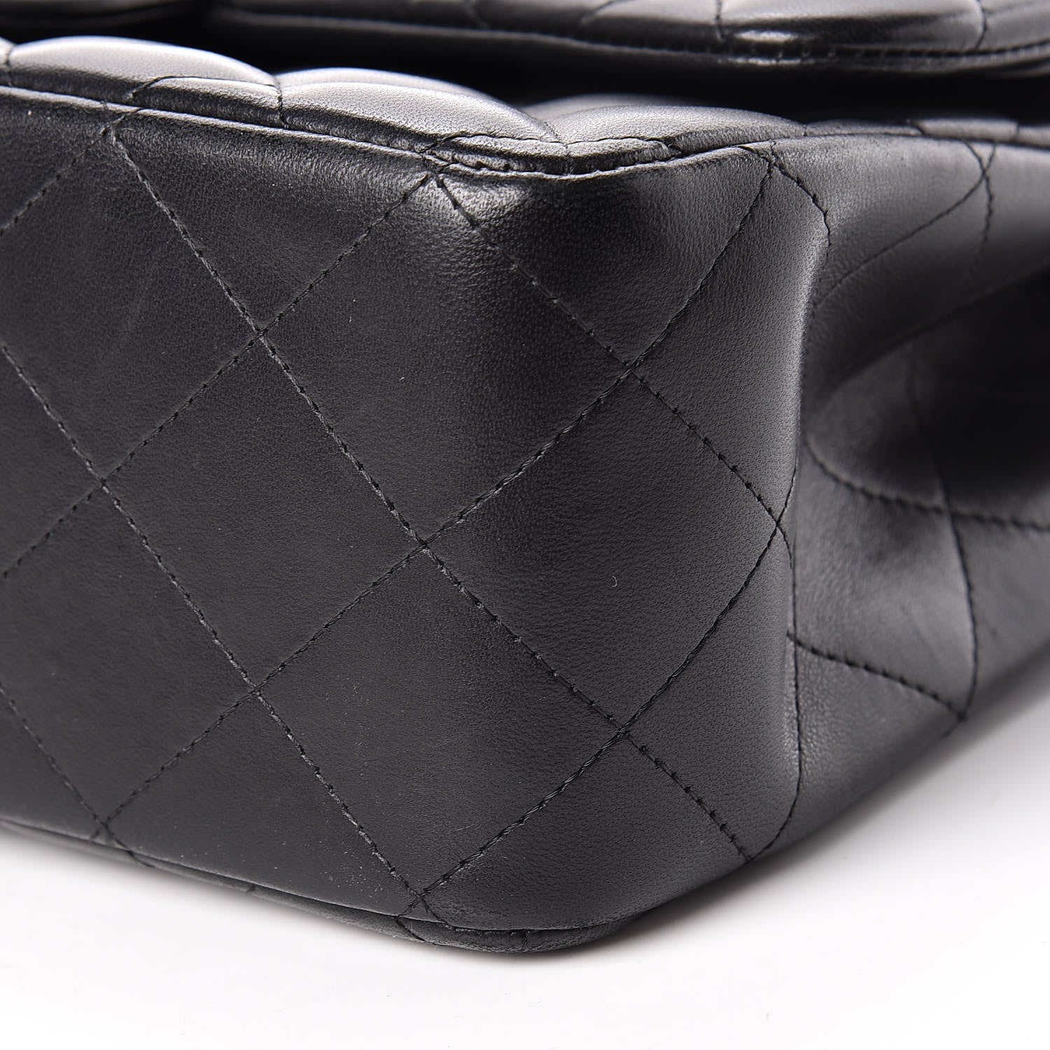 Chanel Lambskin Quilted Jumbo Double Flap Black 11 of 12