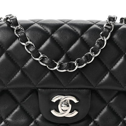 Chanel Lambskin Quilted Mini Rectangular Flap Black 8 of 10