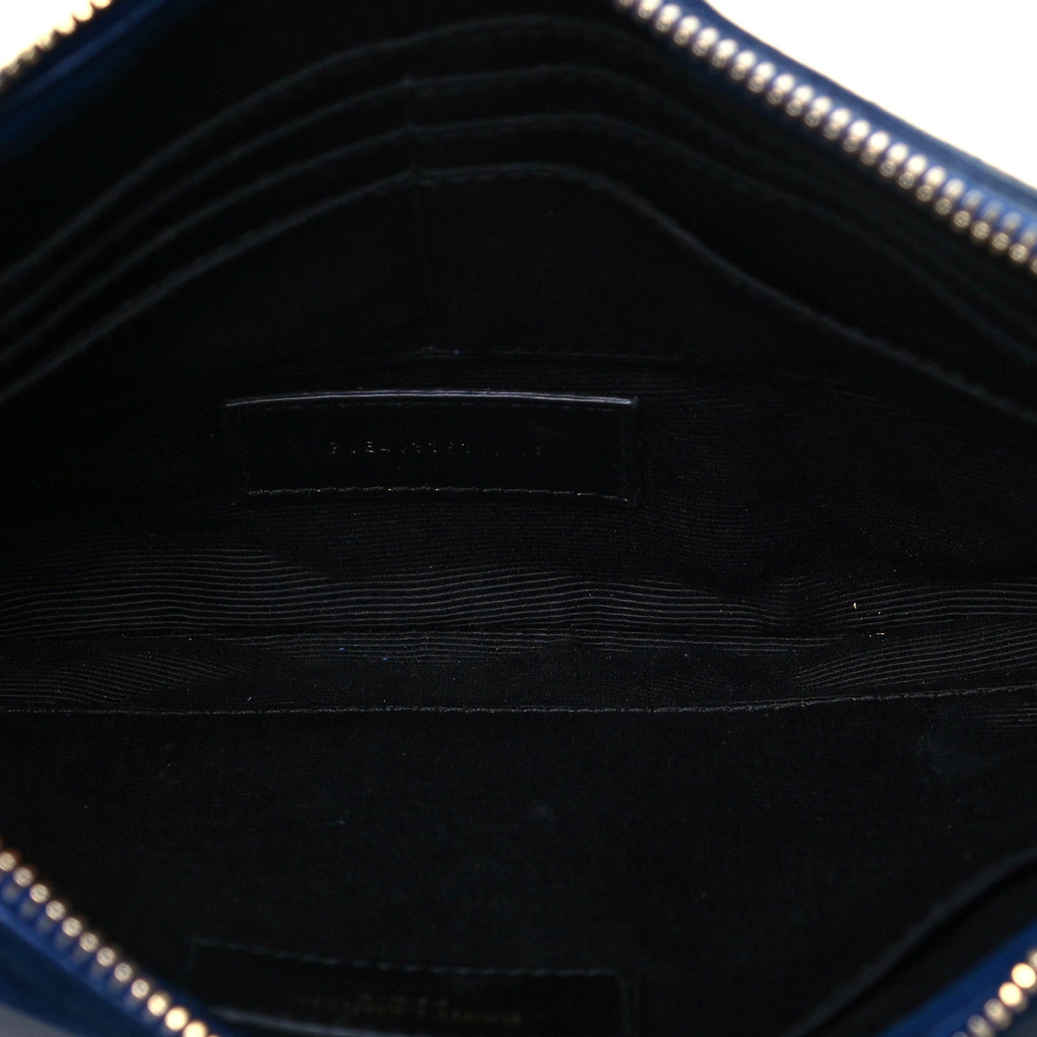 Saint Laurent Suede Calfskin Small Fringe Crossbody Bag Blue 5 of 15