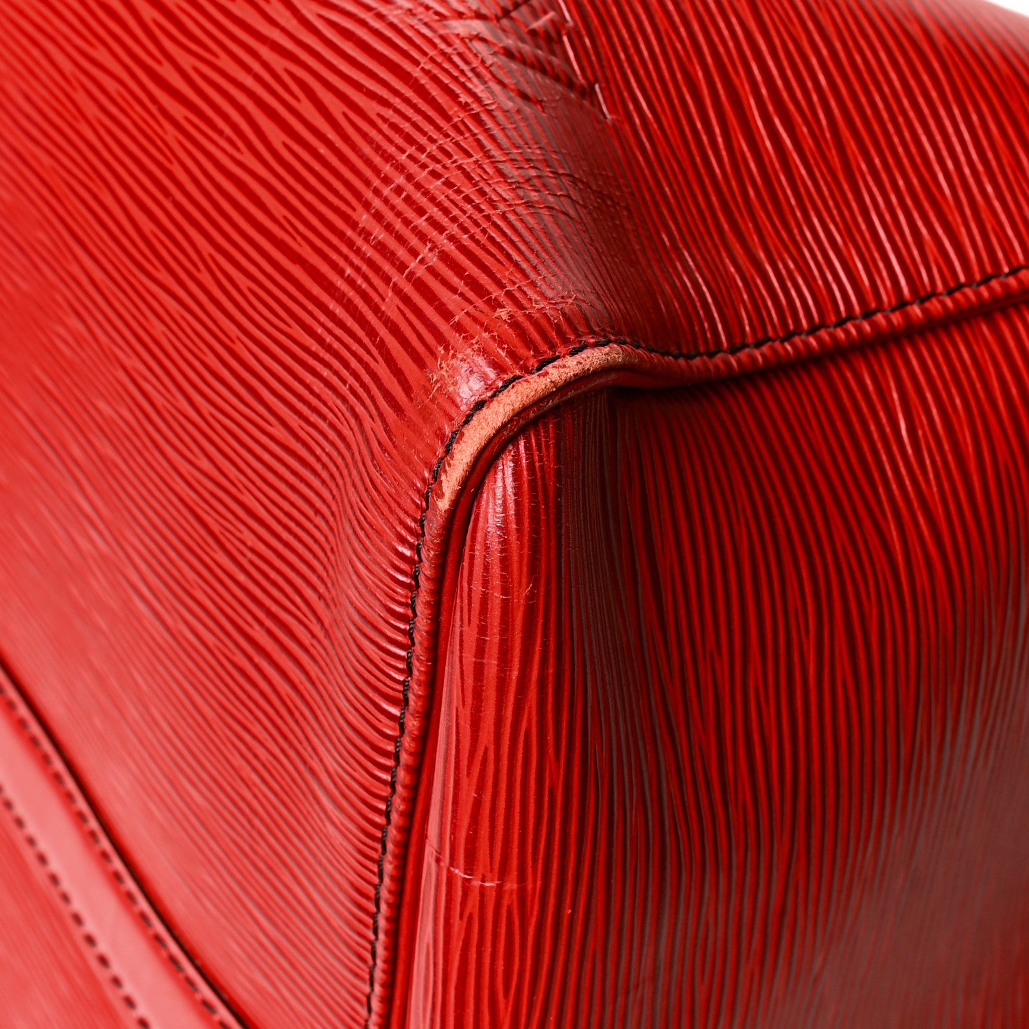 Louis Vuitton Epi Keepall 55 Castillan Red 10 of 21