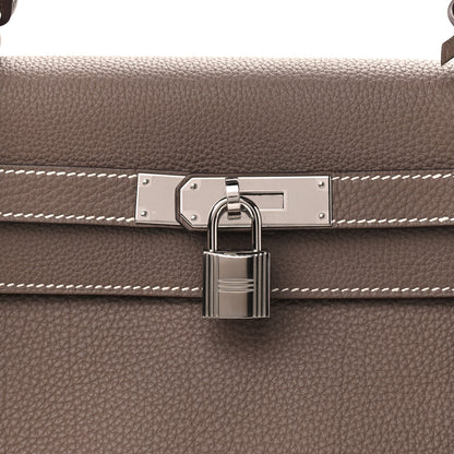 Hermes Togo Kelly Retourne 32 Etoupe 13 of 15
