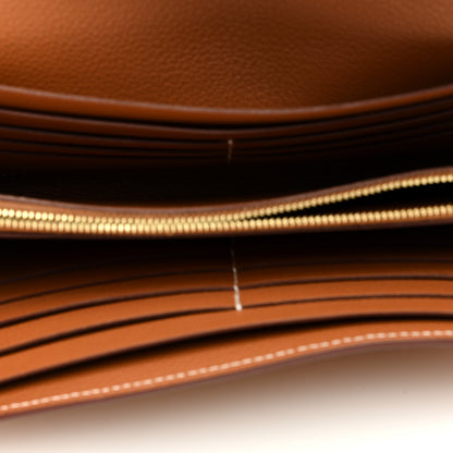 Hermes Evercolor Constance Long Wallet Gold 5 of 6