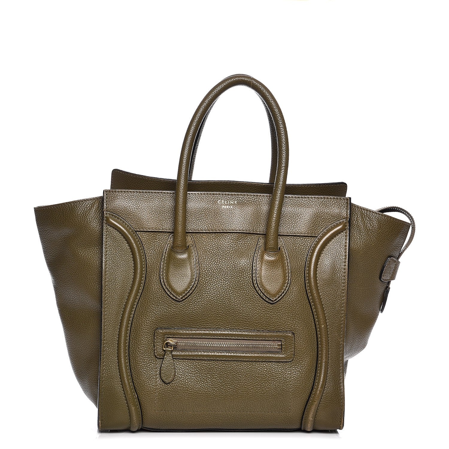 Celine Drummed Calfskin Mini Luggage Jungle 1 of 17