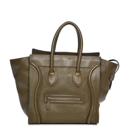 Celine Drummed Calfskin Mini Luggage Jungle 1 of 17