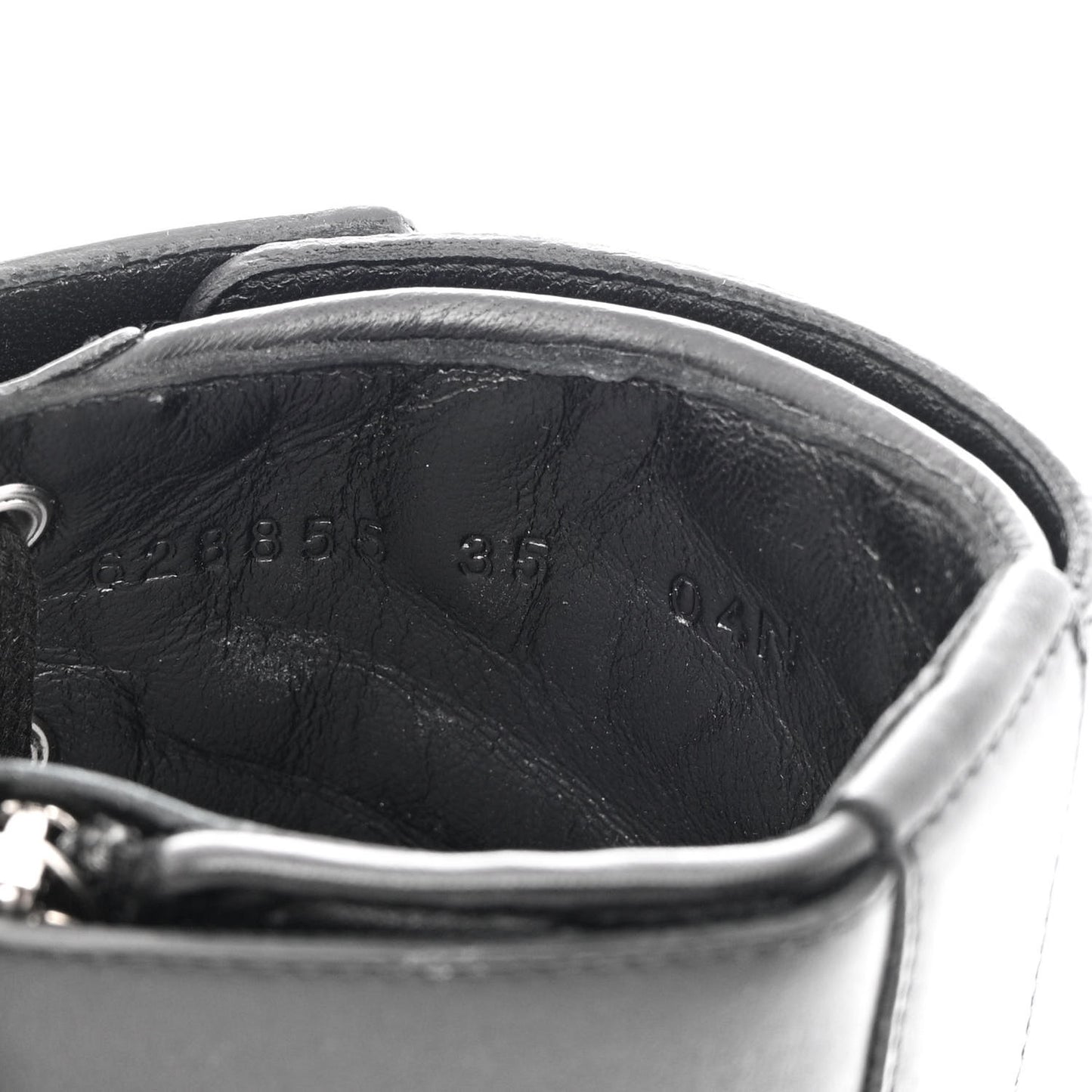 Nappa Frances GG Matelasse Platform Combat Boots 35 Black