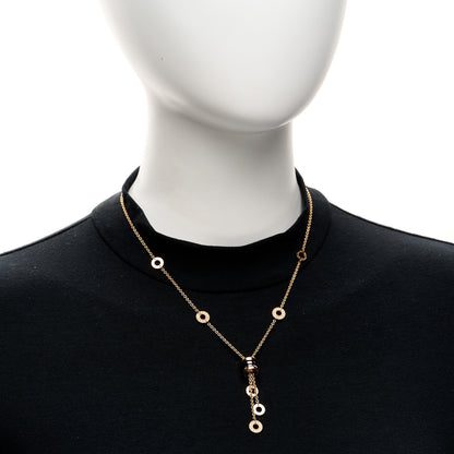 Bulgari 18K Rose Gold Diamond Black Ceramic B.Zero1 Necklace 2 of 4