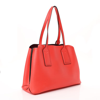 Marc Jacobs Pebbled Calfskin Editor Shopping Tote Red 3 of 12