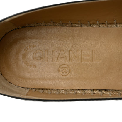 Chanel Lambskin CC Espadrilles 39 Black 6 of 10
