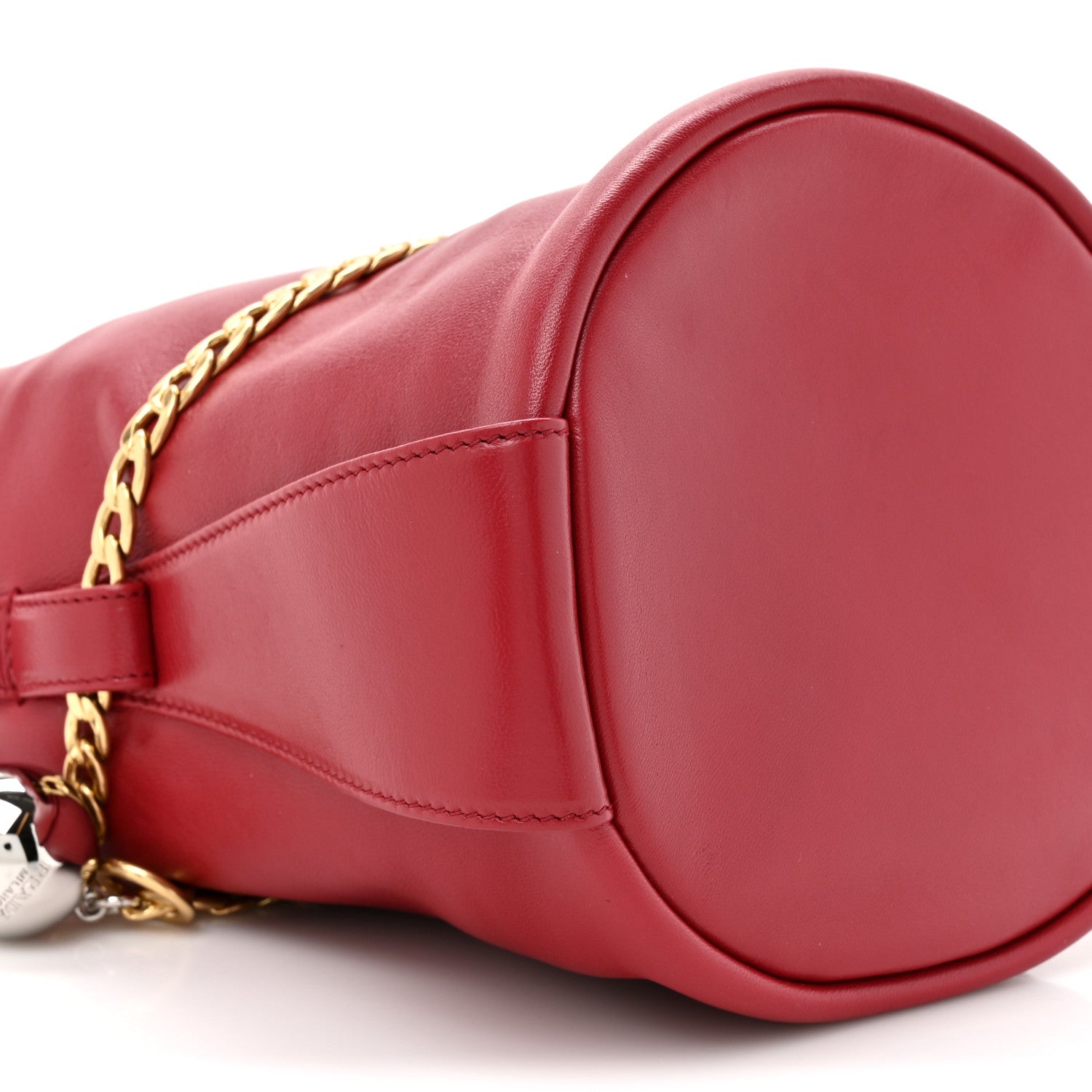 Prada Nappa Petit Sac Mini Bucket Bag Ciliegia 9 of 9
