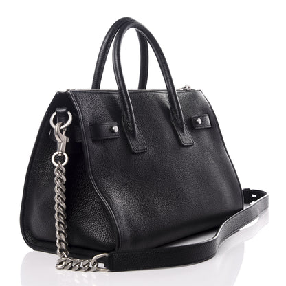 Saint Laurent Grained Calfskin Sac De Jour Souple Duffle 36H Asphalt Black 2 of 8