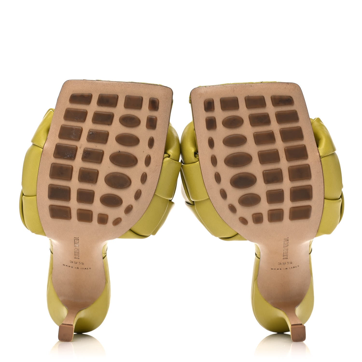 Bottega Veneta Nappa Maxi Intrecciato Lido 90mm Mule Sandals 38 Acid 5 of 9