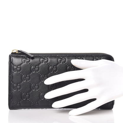 Gucci Guccissima Donna Long Wallet Black 2 of 10