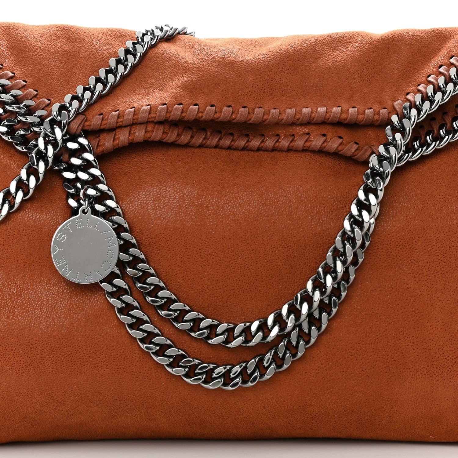 Stella McCartney Shaggy Deer Falabella Fold Over Tote Orange 8 of 10