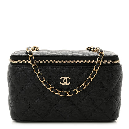Chanel Caviar Quilted Small Vanity Case With Chain Black 1 of 12