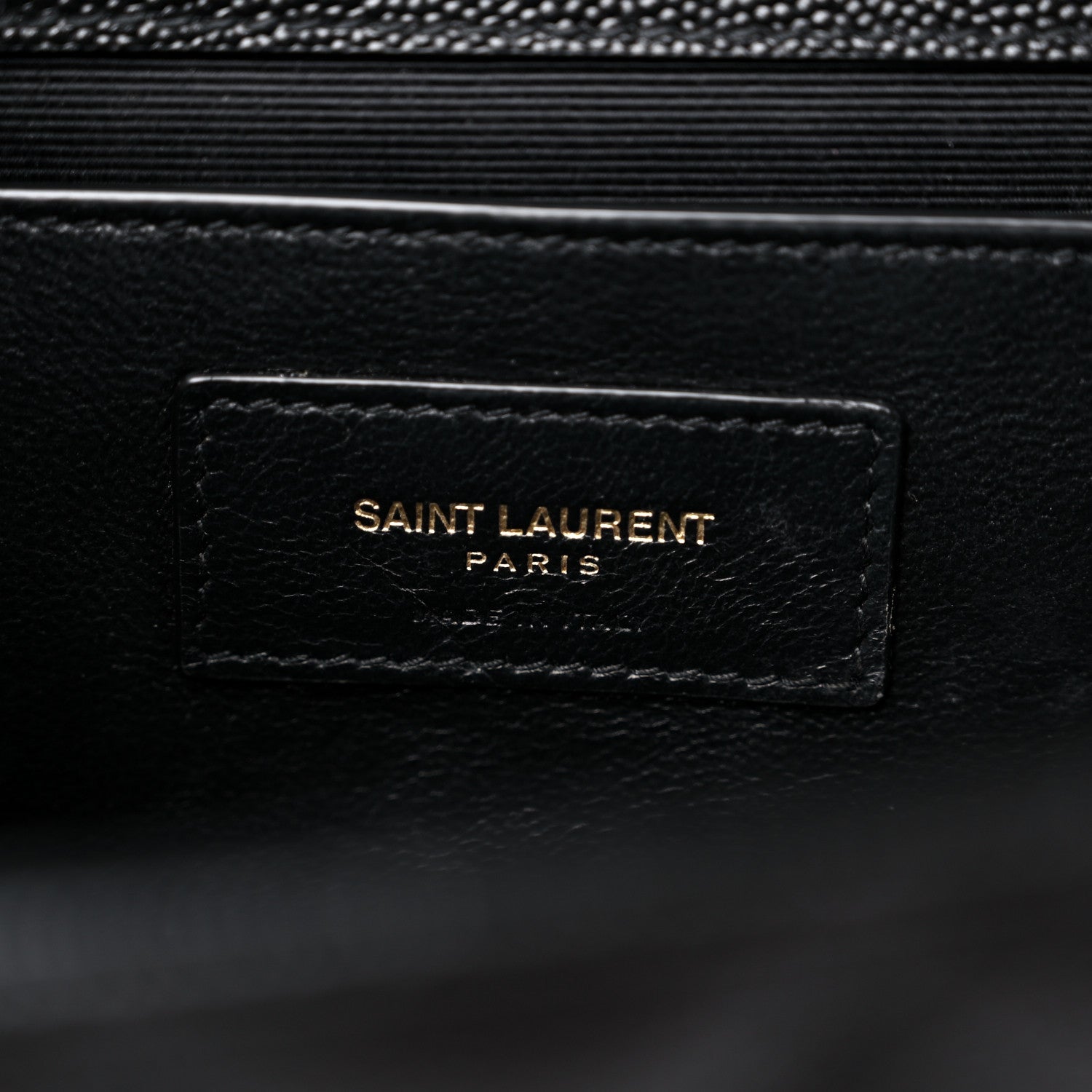 Saint Laurent Grain De Poudre Textured Mixed Matelasse Triquilt Medium Monogram Satchel Black 7 of 13